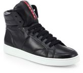 Thumbnail for your product : Prada Leather High-Top Sneakers