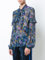 Thumbnail for your product : Anna Sui garden flower ruffle chiffon top