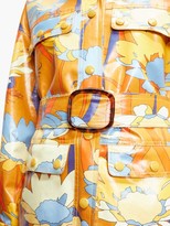 Thumbnail for your product : Fendi Daisy-print Coated-cotton Coat - Brown Multi