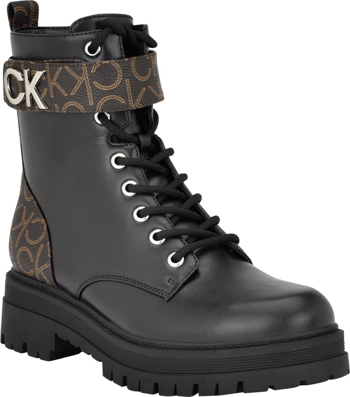 Platform Boots Damen Boots Calvin Klein Leather Ankle Boots CHUNKY