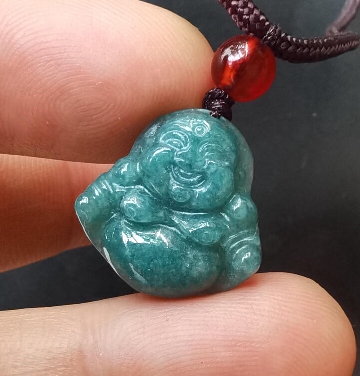 Etsy Buddism Godness, The Buddha, Natural Blue Jadeite Jade Stone Pendant, Grade A, Amulet Necklace Pendant, Gemstone Good Lucky Jewelry