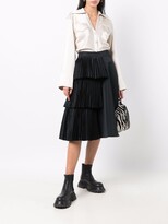 Thumbnail for your product : P.A.R.O.S.H. Phailled knee-length skirt
