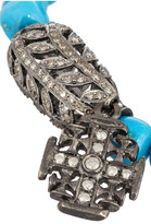 Thumbnail for your product : Loree Rodkin Turquoise, 18-karat rhodium white gold and diamond bracelet