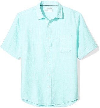 Mens Aqua Linen Shirt | Shop the world’s largest collection of fashion ...