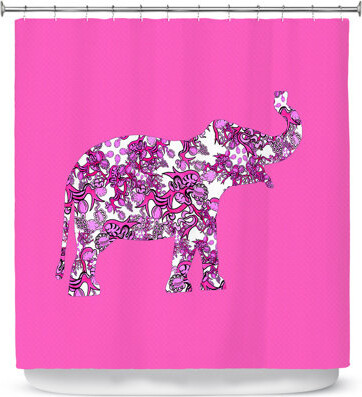 Foundry Select Meunier Elephant II Ribbons Single Shower Curtain