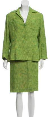 Dolce & Gabbana Tweed Skirt Suit Green Tweed Skirt Suit