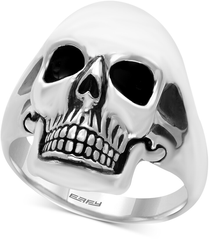 Effy Men's Skull Ring in Sterling Silver and Black Rhodium-Plate -  ShopStyle Jewelry