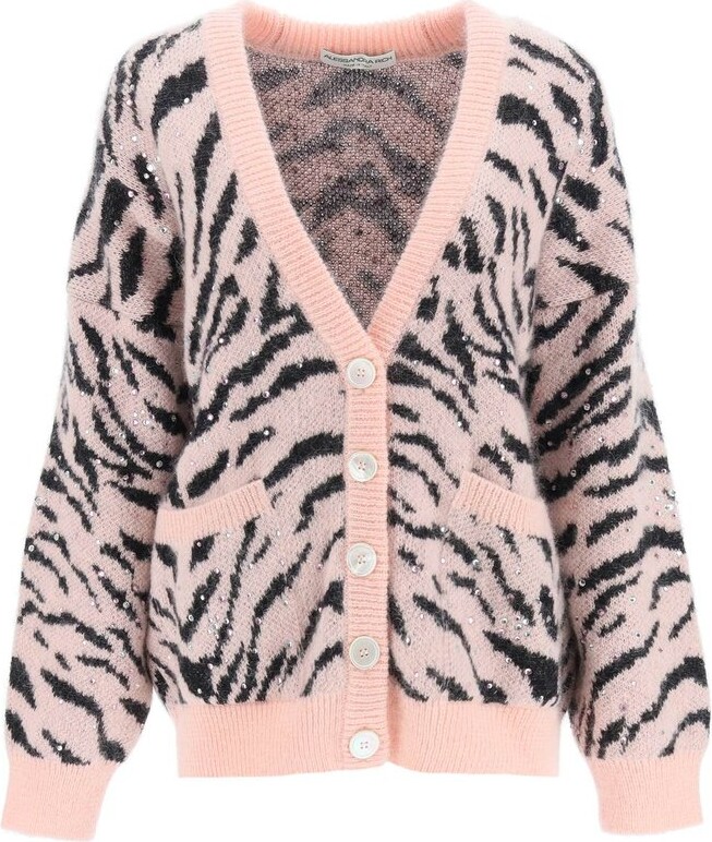 Zebra Print Cardigan Sweater | ShopStyle