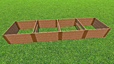 Frame It All 4 ft x 16 ft Wood Raised Garden Bed