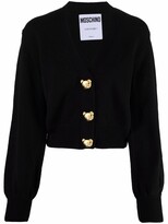 Thumbnail for your product : Moschino Teddy-button cropped knitted cardigan