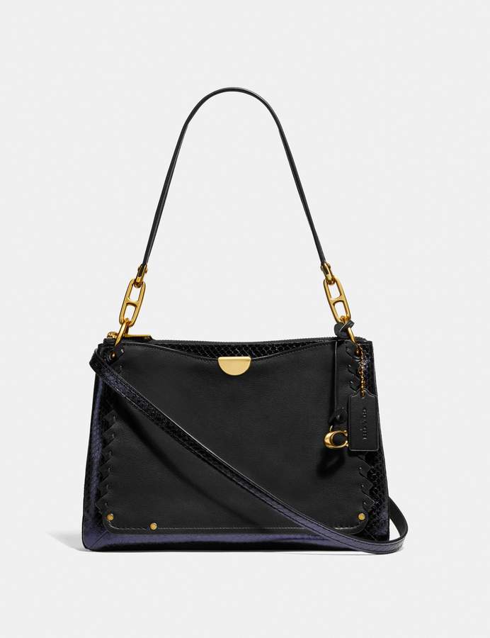 Coach Dreamer Shoulder Bag With Whipstitch And Snakeskin Detail ShopStyle