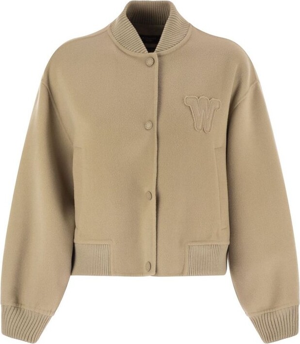 Weekend Max Mara Zelante Button-Up Bomber Jacket