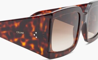 Celine Oversized Square Tortoiseshell-acetate Sunglasses