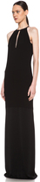 Thumbnail for your product : Jenni Kayne Keyhole Acetate-Blend Gown in Black