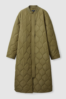 Cos green quilted coat