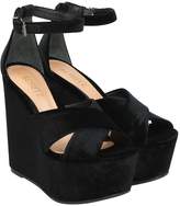 Thumbnail for your product : Schutz Black Wedged Sandals