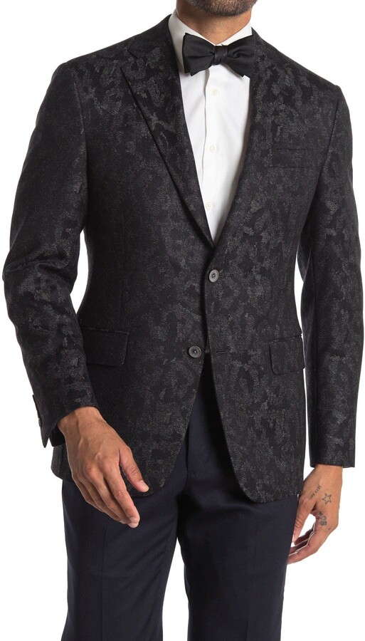 Hickey Freeman Modern Fit Knit Pattern Jacket - ShopStyle Outerwear