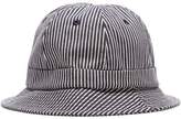 Thumbnail for your product : Holiday Boileau Striped Cotton Canvas Bucket Hat - Mens - Navy Multi