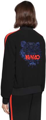 Kenzo Tiger Embroidered Crepe Bomber Jacket