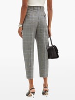 Thumbnail for your product : Alexander McQueen Cropped Prince Of Wales-check Wool Suit Trousers - Grey Multi
