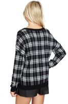Thumbnail for your product : BCBGeneration Cropped Plaid Pullover