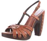 Thumbnail for your product : BCBGMAXAZRIA Leather Platform Sandals