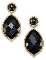Thumbnail for your product : Marquis MIJA Black Onyx & White Sapphire Oval Drop Earrings