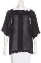Thumbnail for your product : Etoile Isabel Marant Embroidered Scalloped Top w/ Tags