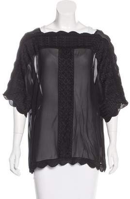 Etoile Isabel Marant Embroidered Scalloped Top w/ Tags