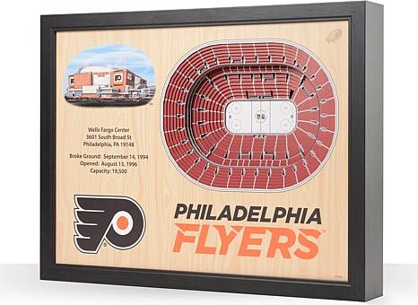 You the Fan NHL Philadelphia Flyers 25-Layer 3-D Wall Art - Wells Fargo Center