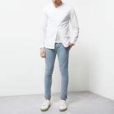 Thumbnail for your product : River Island Mens Blue stretch super skinny chino trousers