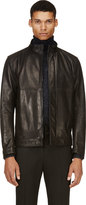 Thumbnail for your product : Calvin Klein Collection Black Washed Leather Jacket