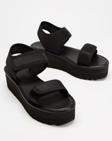 Thumbnail for your product : TWOOBS - Women's Black Flat Sandals - Platform Sandals - Size 41 at The Iconic