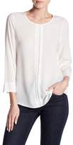 Thumbnail for your product : Basler Sheer Pintuck Crepe Blouse