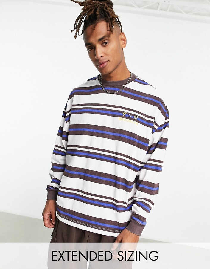 Long Sleeved Oversized Striped Shirt | ShopStyle