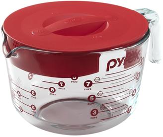 Pyrex Clear Measuring Cup with Red Lid