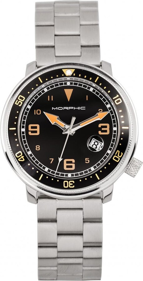 Morphic M74 Series Bracelet Watch w/Magnified Date Display