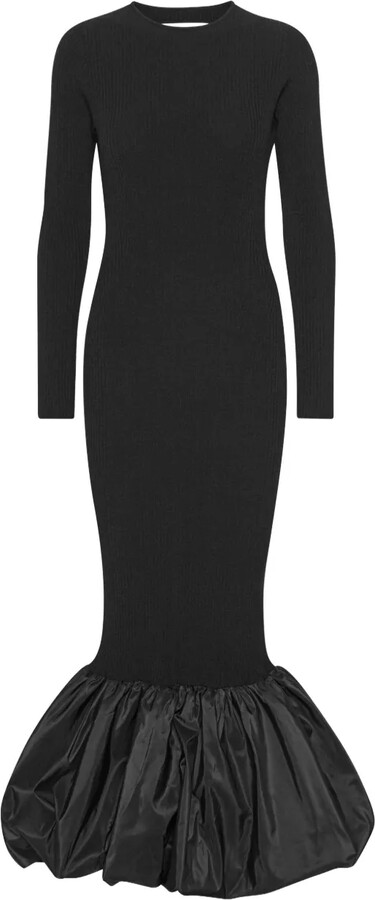 Rotate by Birger Christensen Cut-Out Long-Sleeve Dress
