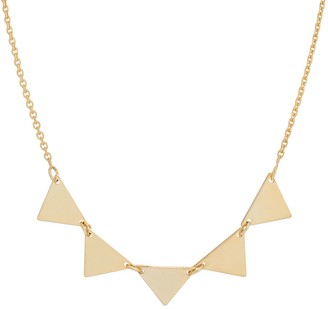 14k Gold Triangle Necklace