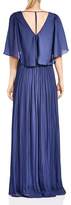 Thumbnail for your product : Halston Pleated Slit V-Neck Gown