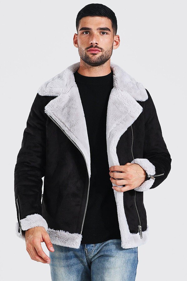 men's sweater with fur inside