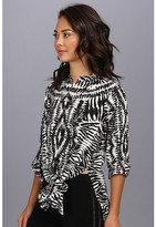 Thumbnail for your product : Vince Camuto L/S Tribal Impression Tie Waist Tunic