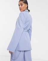 Thumbnail for your product : Collusion blazer with tie waist in pastel lilac