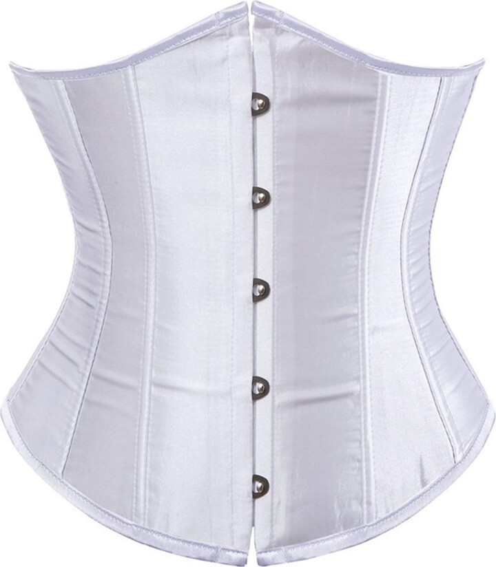 Anaike Women Satin Lace Up Waist Cincher Shaper Training Underbust Corsets - ShopStyle Shapewear