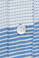 Thumbnail for your product : Onia Renee Striped Cotton-jacquard Maxi Shirt Dress