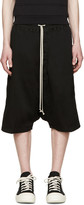 Thumbnail for your product : Rick Owens Black Ribbed Pods Shorts