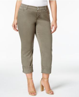INC International Concepts Plus Size Cuffed Skinny Jeans, Only at Macy's