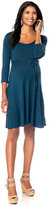 Thumbnail for your product : Motherhood Maternity Three-Quarter-Sleeve Flared Dress