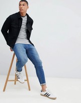 Thumbnail for your product : ASOS DESIGN muscle fit crew neck t-shirt with contrast raglan