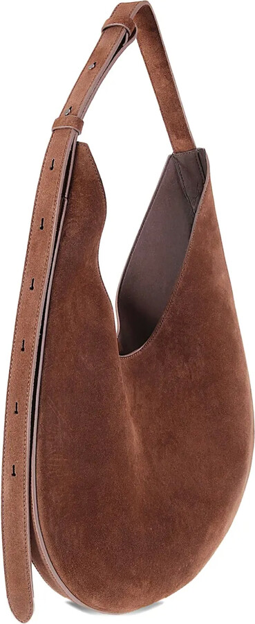 Aesther Ekme Suede-Curved Shoulder Bag